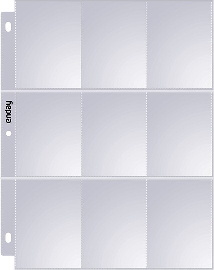 Enday Top Loading 9-Pockets Sports Card Holder (25 Pk) Enday Top Loading 9-Pockets Sports Card Holder (25 Pk)